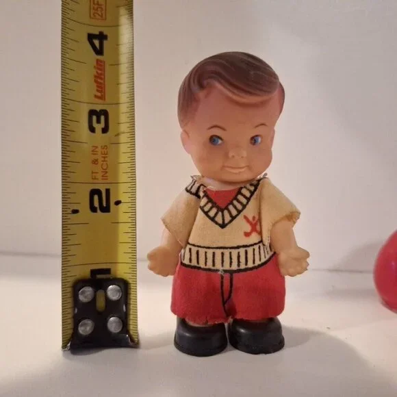 Uneeda PeeWees Pocket Boy Dolls Sports 4 Vintage 1966 Hee Wee 3.5" - Picture 2 of 16